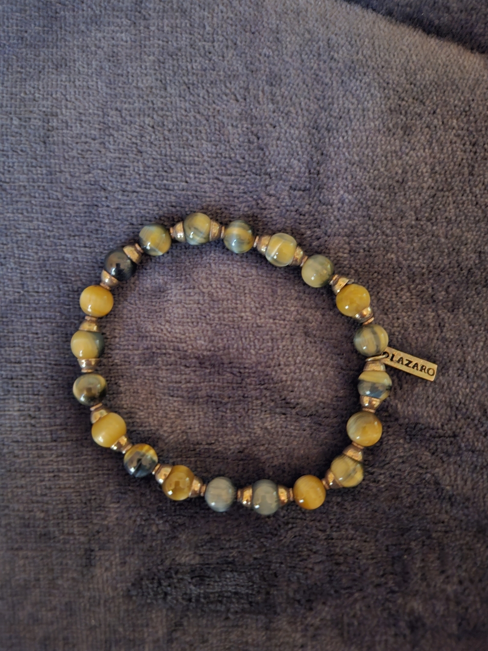 Lazaro Yellow & Green Beaded Stretch Bracelet